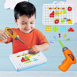 Kit Ferramenta Infantil com Parafusadeira - 106 Peças - 4