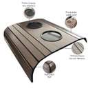 Ver imagem 4 de Esteira para Sofá Braço Porta Copo Plástico S01 Flexível Tabaco - Inoviza