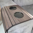 Ver imagem 2 de Esteira para Sofá Braço Porta Copo Plástico S01 Flexível Tabaco - Inoviza
