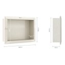 Ver imagem 3 de Nicho de Embutir para Banheiro 56,5cm Porcelanato Técnico Polido Branco/Bianco