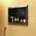 Ver imagem 1 de Nicho de Embutir para Banheiro 56,5cm Porcelanato Técnico Polido Preto/Black