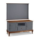 Ver imagem 1 de Conjunto Rack 60811m + Painel 50505 para Sala Pés Luiz Xv 1 Gaveta 2 Portas - Cinza/imbuia