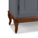 Ver imagem 4 de Conjunto Rack 60811m + Painel 50505 para Sala Pés Luiz Xv 1 Gaveta 2 Portas - Cinza/imbuia