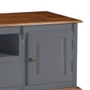Ver imagem 3 de Conjunto Rack 60811m + Painel 50505 para Sala Pés Luiz Xv 1 Gaveta 2 Portas - Cinza/imbuia