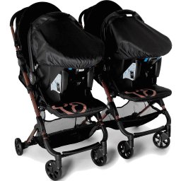 Carrinho de Gemeos Galzerano Duolee com 2 Bebe Conforto Cobre - 4