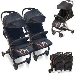 Carrinho de Gemeos Galzerano Duolee com 2 Bebe Conforto Cobre - 3