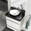 Ver imagem 4 de Lavatório em Porcelanato para Banheiro 60cm Slim para Cuba de Apoio Slim