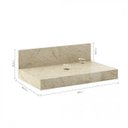 Ver imagem 3 de Lavatório em Porcelanato para Banheiro 60cm Slim para Cuba de Apoio Slim Blu Bege/Travertino Yescasa