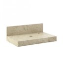 Ver imagem 2 de Lavatório em Porcelanato para Banheiro 60cm Slim para Cuba de Apoio Slim Blu Bege/Travertino Yescasa