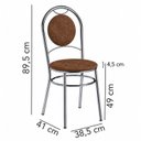 Ver imagem 3 de Kit 2 Cadeiras de Jantar 89,5x41cm Marrom/Cromado
