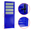 Ver imagem 2 de Porta de Cozinha Alumínio 80 Esq L25 V.Boreal Azul Brimak