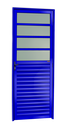Ver imagem 1 de Porta de Cozinha Alumínio 80 Esq L25 V.Boreal Azul Brimak