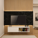 Ver imagem 1 de Rack Suspenso Berlin 130cm Branco TV até 55" Byhouse