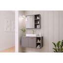 Ver imagem 1 de Bancada Banheiro c/Espelho Noruega/Treviso 80cm Platina MGM