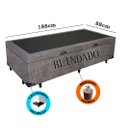 Ver imagem 2 de Cama Box Baú Solteiro Blindado Suede Cinza