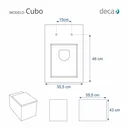 Ver imagem 3 de Tampa de Vaso Poliester Cubo Branco para bacia Deca Com Ferragem Dourada