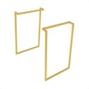 Ver imagem 1 de 2 Suportes Escrivaninha Mesa Apoio Industrial Retro Dourado