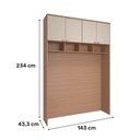 Ver imagem 5 de Modulo Ponte 4 Portas Setiba 1430mm Rimo Carvalho/off White
