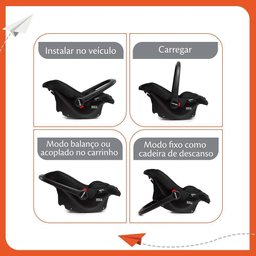 Carrinho com Bebê Conforto Travel System Duo Choice Preto Bronze - Voyage - 5
