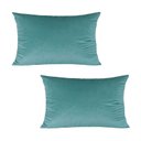 Ver imagem 1 de Kit 2 Capas para Almofada em Veludo Liso Retangular