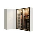 Ver imagem 3 de Guarda-Roupa Planejado de Canto Obliquo com 5 Portas Reflectas Orion CabeCasa MadeiraOriginals Bege