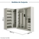 Ver imagem 4 de Guarda-Roupa Planejado de Canto Obliquo com 5 Portas Reflectas Orion CabeCasa MadeiraOriginals Bege