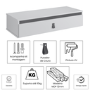 Ver imagem 4 de Penteadeira Suspensa com 1 Porta para Maquiagem Preto/ipê