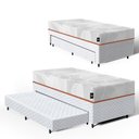Ver imagem 1 de Bicama Box Baú com Colchão Ortopédico de Espuma D33 a Vácuo Sonno Full - Lucas Home - Solteiro