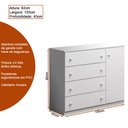 Ver imagem 3 de Cômoda Infantil Dora 105cm Mdp Branco Brilho - Sallar Home