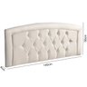 Cabeceira Casal Painel Cama Box América 1.40 Suede Areia - 3