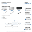 Ver imagem 4 de Porta Papel Higiênico Escovado Orion Grego Metal