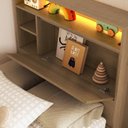 Ver imagem 7 de Cama de Solteiro com 3 Gavetas Cabeceira com Organizador e Iluminação LED Genebra