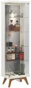 Ver imagem 2 de Cristaleira Espelhada Retro Uruguai com Led Cor Off White com Freijo - 47486