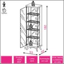 Ver imagem 3 de Cristaleira Espelhada Retro Uruguai com Led Cor Off White com Freijo - 47486