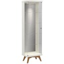 Ver imagem 1 de Cristaleira Espelhada Retro Uruguai com Led Cor Off White com Freijo - 47486