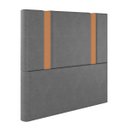 Ver imagem 1 de Cabeceira Queen Verona em Veludo com Sapata Cor Cinza Sonhar 10113VL-31 - CINZA