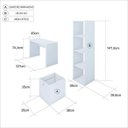 Ver imagem 6 de Conjunto Escrivaninha para Escritório e Estante Modo On Belmax Preto