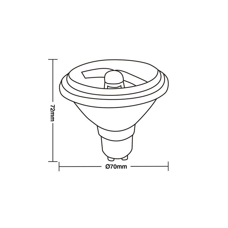 Lâmpada Led Taschibra AR70 4,8W GU10 Bivolt 2700K Luz Amarela - 2