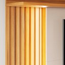 Ver imagem 7 de Estante Ripado para TV até 60 Polegadas com LED 183CMX185,5cm Pés em Madeira Maciça 2 Portas Basculantes