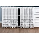 Ver imagem 2 de Cortina Pia Renda Cozinha Branco Lisa Floral 1,60x0,80 Alt