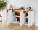 Ver imagem 2 de Buffet Memphis 4 Portas Marrom Cedro Branco Casa D