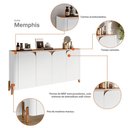 Ver imagem 3 de Buffet Memphis 4 Portas Marrom Cedro Branco Casa D