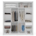 Ver imagem 3 de Guarda-roupa Casal Valência 2 Portas 2 Gavetas com Espelho Branco - Politorno