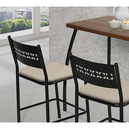 Mesa para Apartamento de Parede Compacta com 2 Cadeiras Fit - 2
