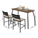 Ver imagem 4 de Mesa para Apartamento de Parede Compacta com 2 Cadeiras Fit