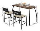 Ver imagem 4 de Mesa para Apartamento de Parede Compacta com 2 Cadeiras Fit