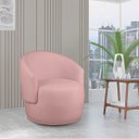 Ver imagem 4 de Kit 02 Poltrona Orgânica Beatriz Sala de Estar Minimalista Recepção Escritório Bouclé Rose
