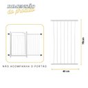 Ver imagem 2 de Prolongador Extensor para Portão Pet 80cm de Altura Extensor de 40cm Branco Itagold