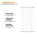 Ver imagem 3 de Prolongador Extensor para Portão Pet 80cm de Altura Extensor de 40cm Branco Itagold