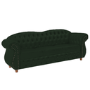 Ver imagem 1 de Sofá Chesterfield Merlo 3 lugares 2,30 - Suede Verde Musgo / Decoração, recepção, Barbearia, sala tv